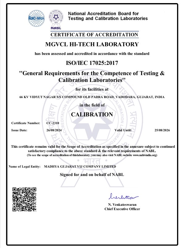 image certificate of calibration